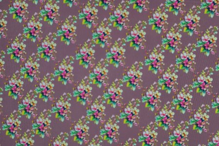 Floral Pattern on Purple Background