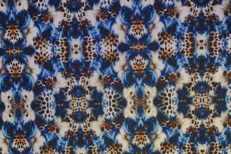 Blue and Brown Floral Pattern