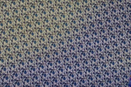 Floral Pattern with Blue and Purple Flowers